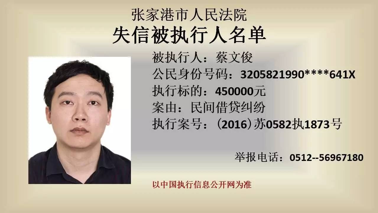 【曝光】 老赖名单第二波!看看都有谁!